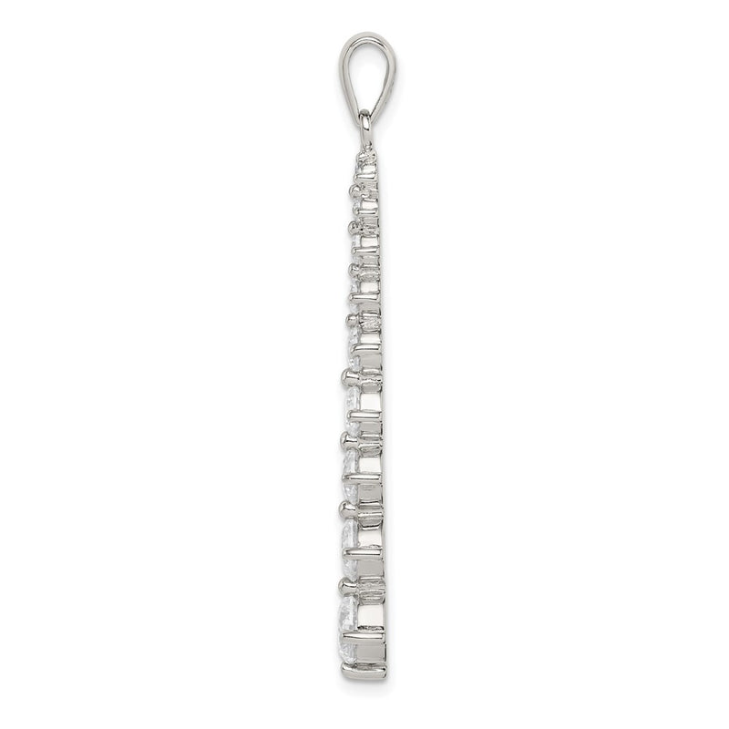 Sterling Silver Fancy Cz Pendant