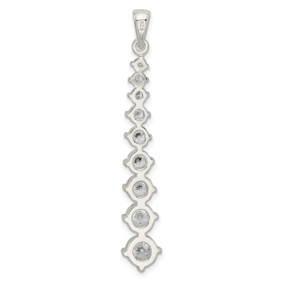Sterling Silver Fancy Cz Pendant