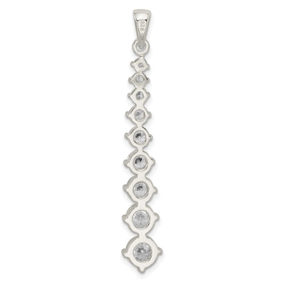 Sterling Silver Fancy Cz Pendant