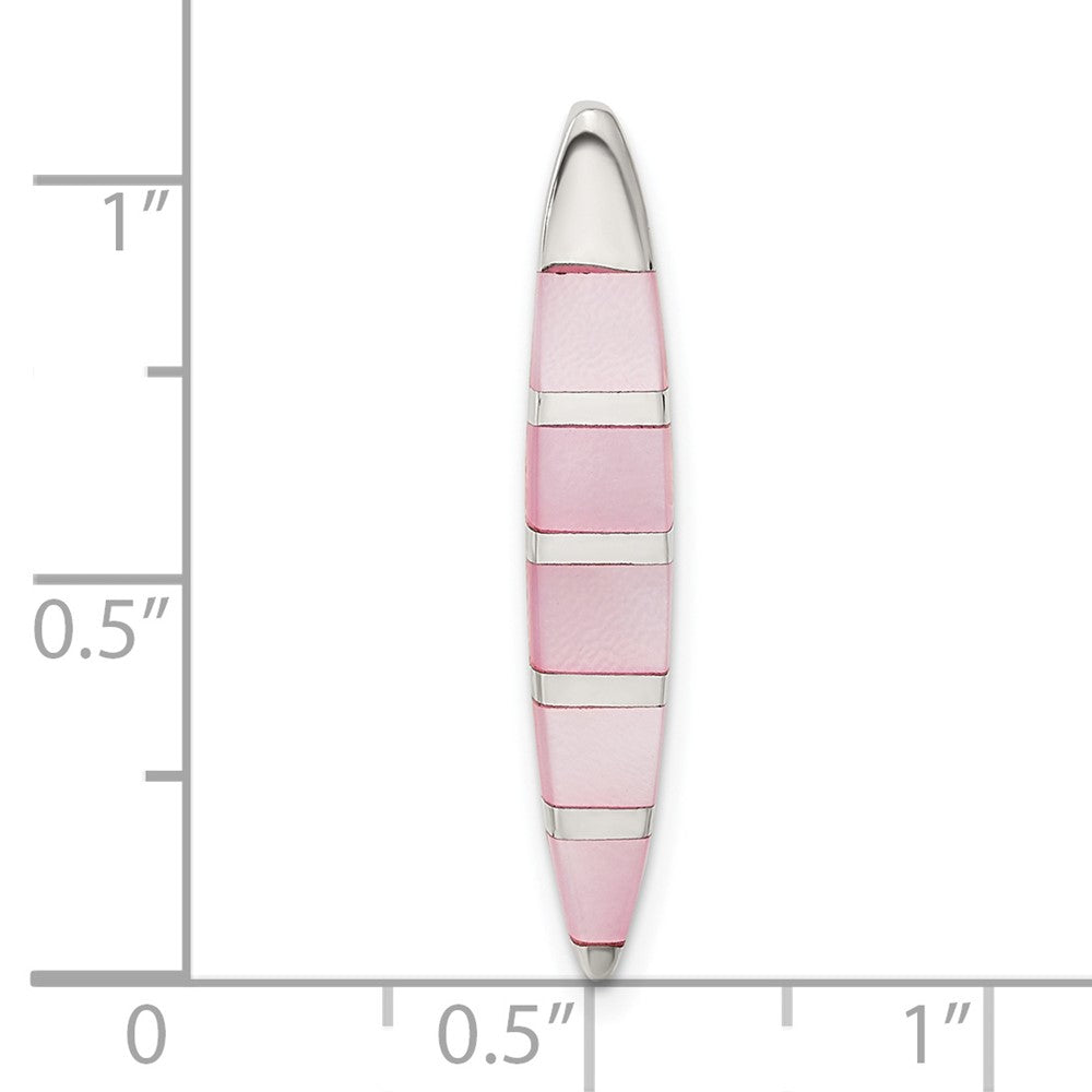 Sterling Silver Pink Mother Of Pearl Pendant