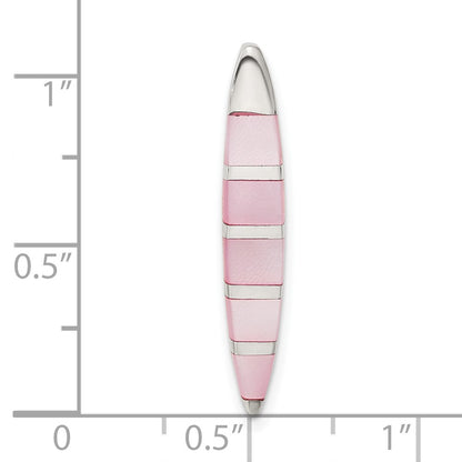 Sterling Silver Pink Mother Of Pearl Pendant