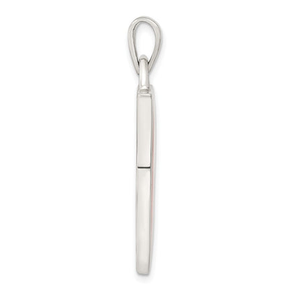 Sterling Silver Pink Mother Of Pearl Pendant