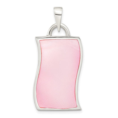Sterling Silver Pink Mother Of Pearl Pendant