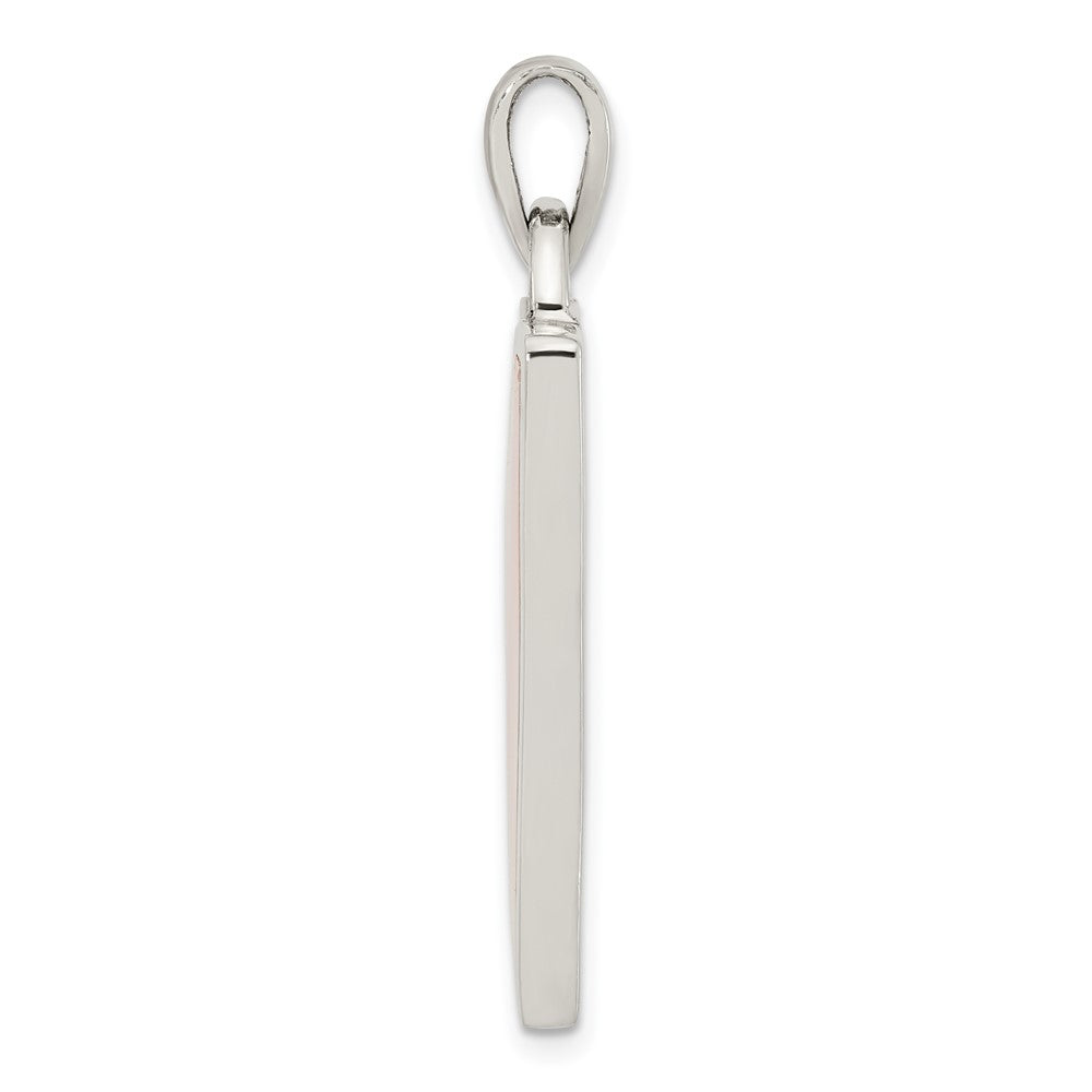 Sterling Silver Pink Mother Of Pearl Pendant
