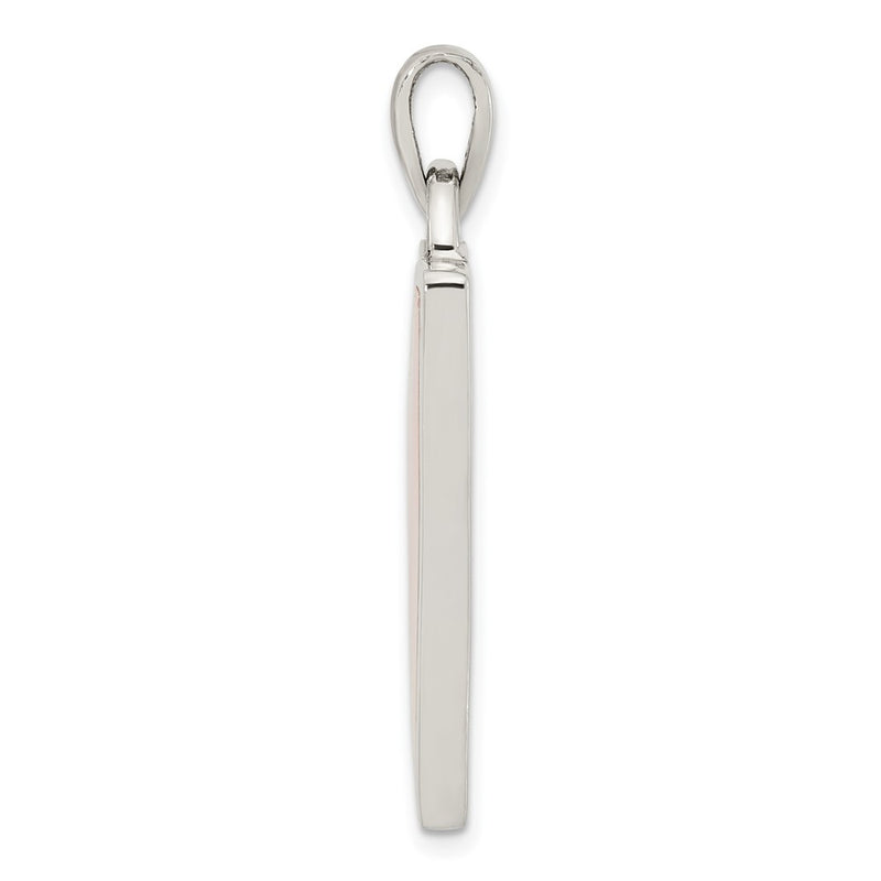 Sterling Silver Pink Mother Of Pearl Pendant