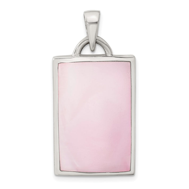 Sterling Silver Pink Mother Of Pearl Pendant