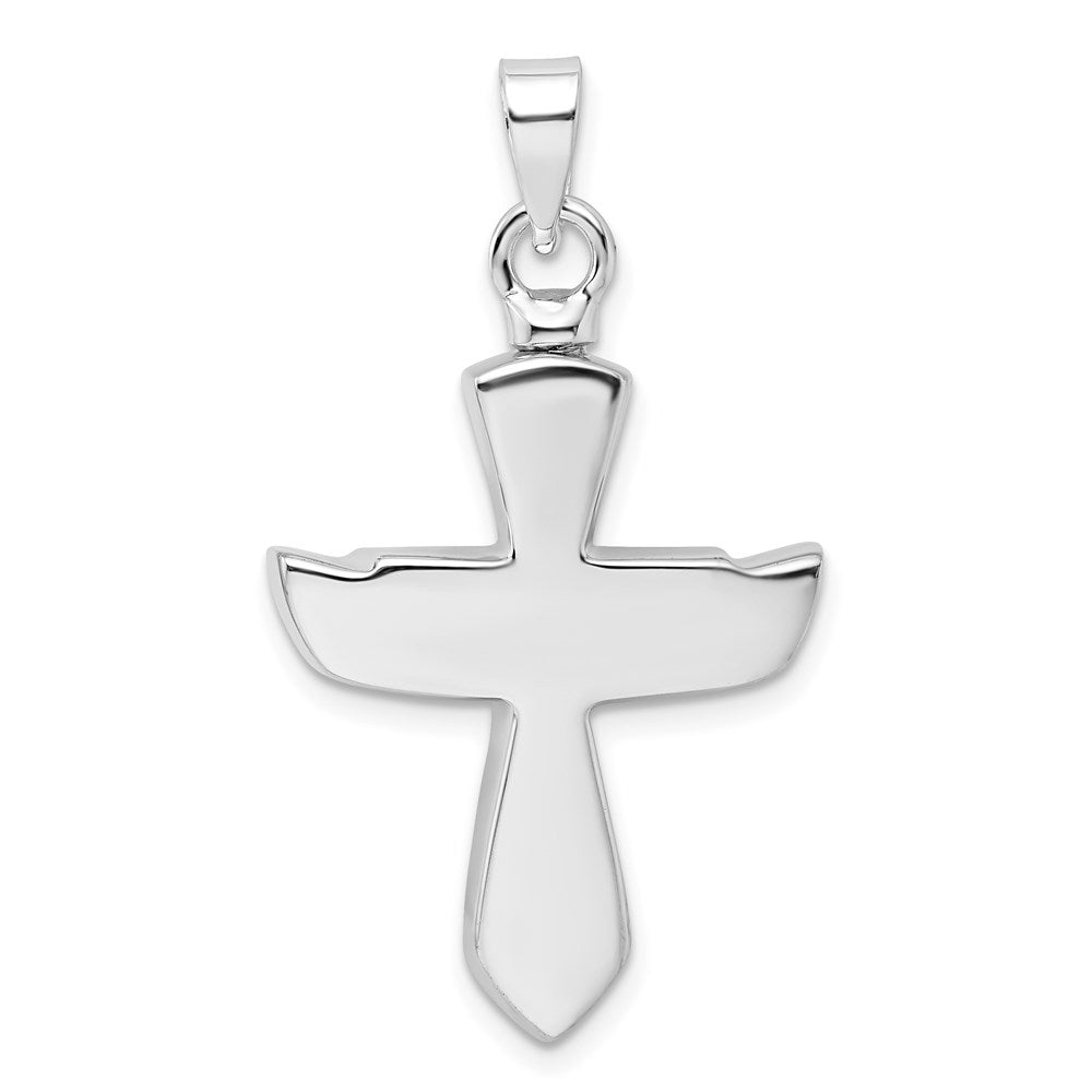 Sterling Silver Rhodium-Plated Antiqued Cross W/Heart Ash Holderpenda