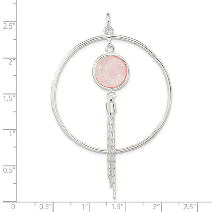 Sterling Silver Polished Dyed Agate Fancy Dangle Pendant