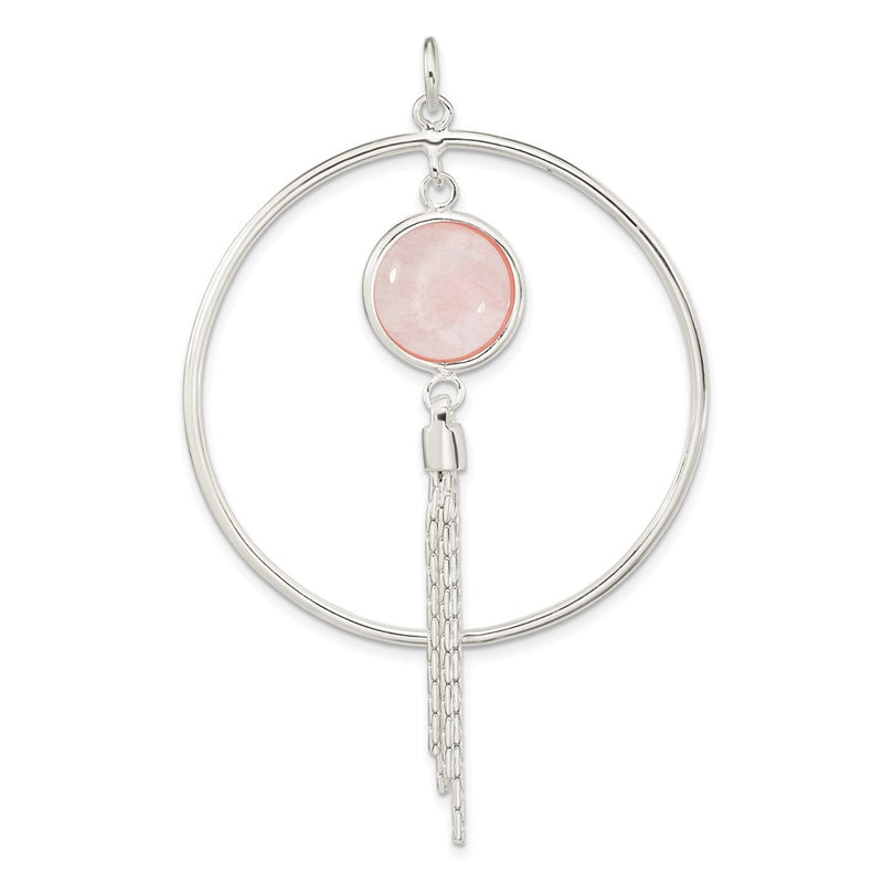 Sterling Silver Polished Dyed Agate Fancy Dangle Pendant
