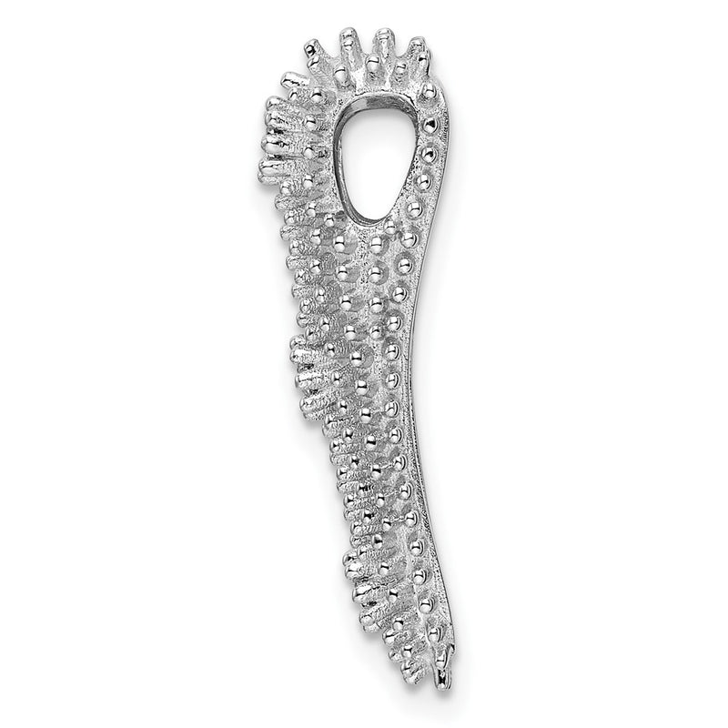 Sterling Silver Rhodium-Plated Cz Fancy Slide