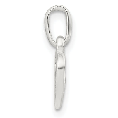 Sterling Silver & Rose-Tone Polished Open Hearts Pendant