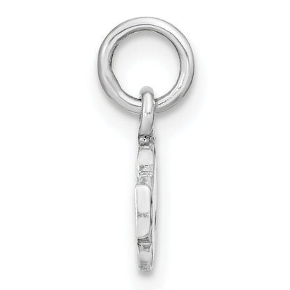 Sterling Silver Rhodium-Plated Polished Enameled Fish Pendant