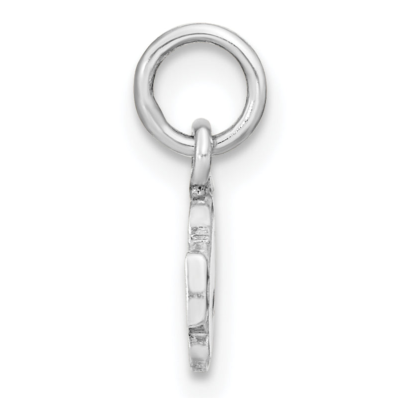 Sterling Silver Rhodium-Plated Polished Enameled Fish Pendant