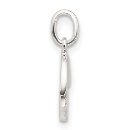 Sterling Silver E-Coated Textured Circle Charm