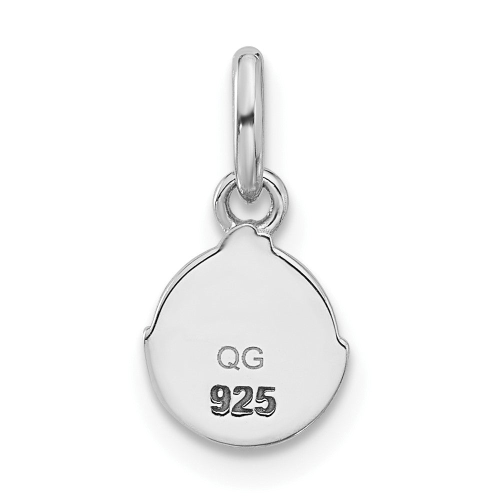 Sterling Silver Rhodium-Plated Enameled Chick in Egg Children's Pendant