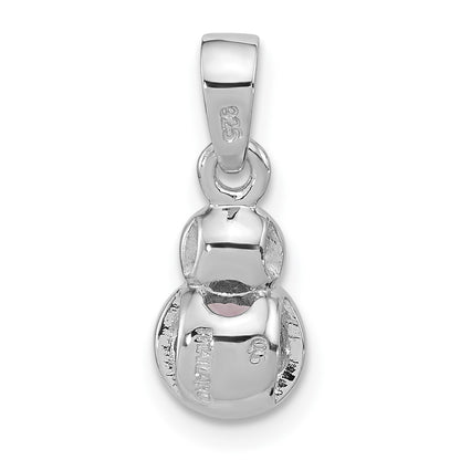 Sterling Silver Rhodium-Plated Polished Amethyst Pendant