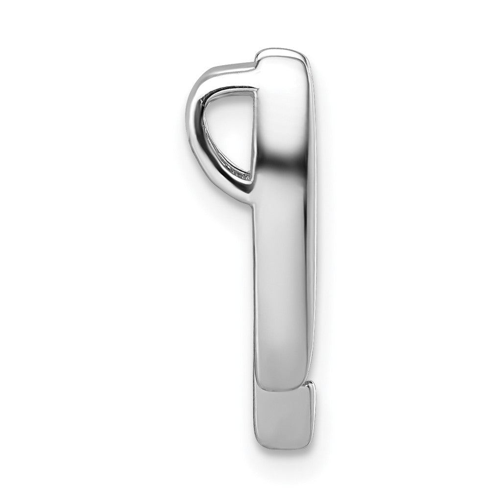 Sterling Silver Rhodium-Plated CZ Chain Slide Pendant