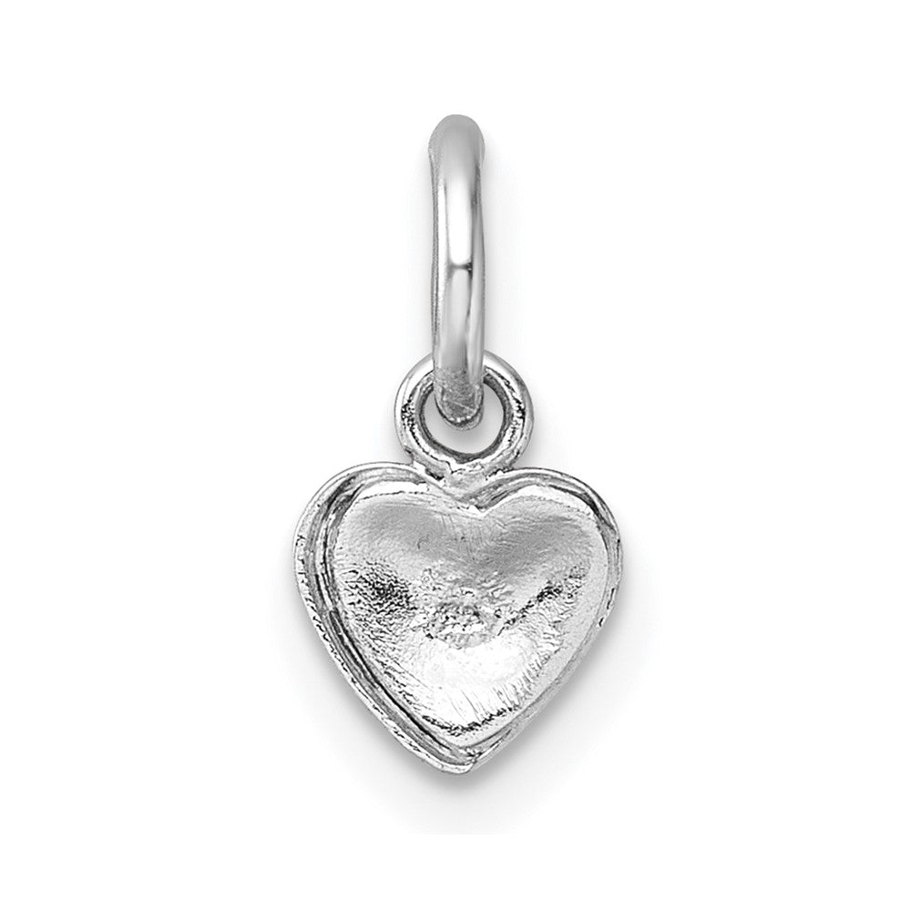 Sterling Silver Madi K Rhodium Plated Enamel Rainbow Heart Children's Pendant