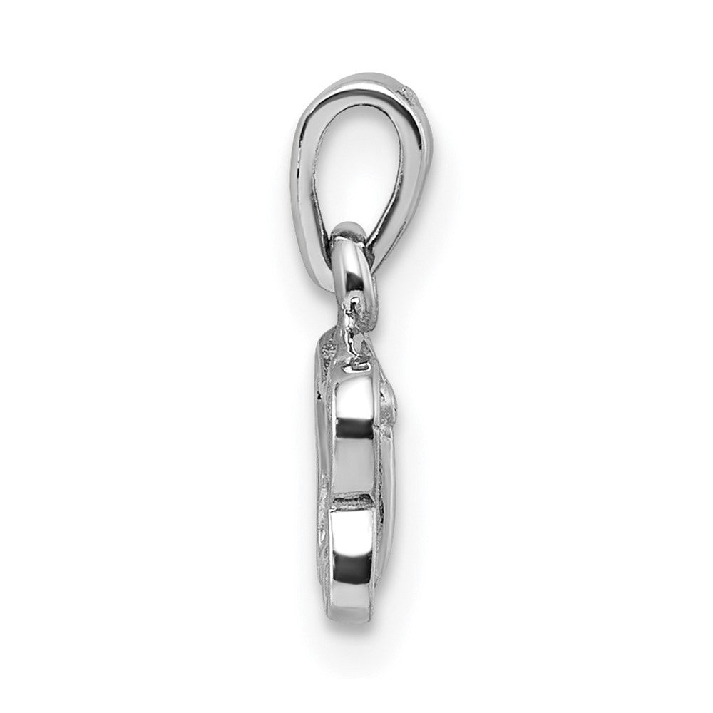 Sterling Silver Rhodium-Plated Children's Enamel Butterfly Pendant