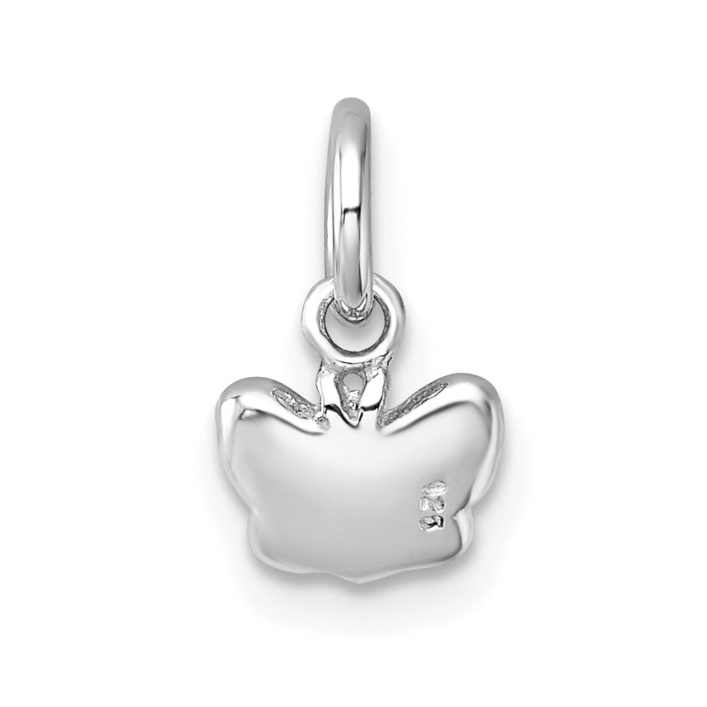 Sterling Silver Madi K Rhodium Plated Enamel Pink Butterfly Children's Pendant