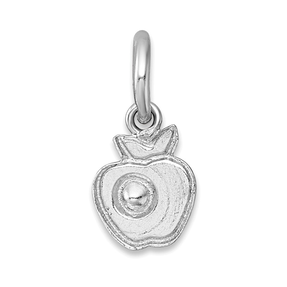 Sterling Silver Madi K Rh-Plat Crystal Enamel Red Apple Children's Pendant