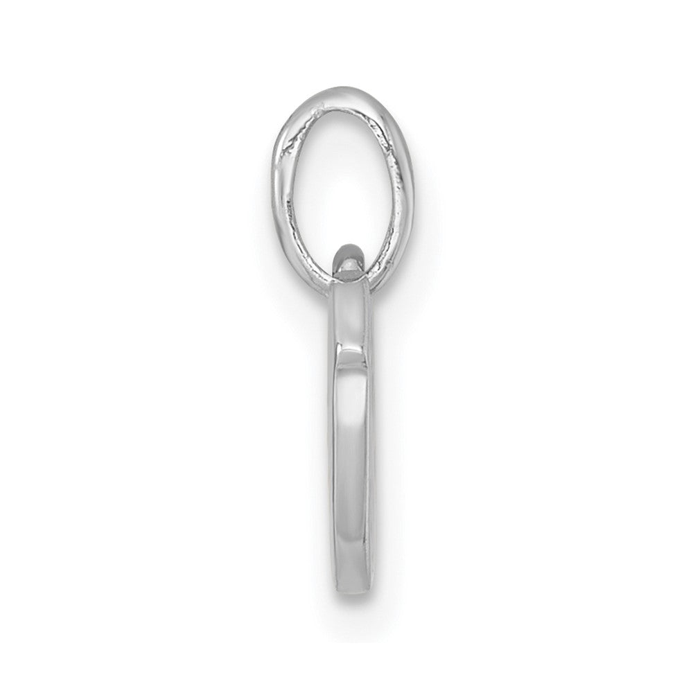 Sterling Silver Rhodium Plated Polished Enamel Heart and Moon Children's Pendant