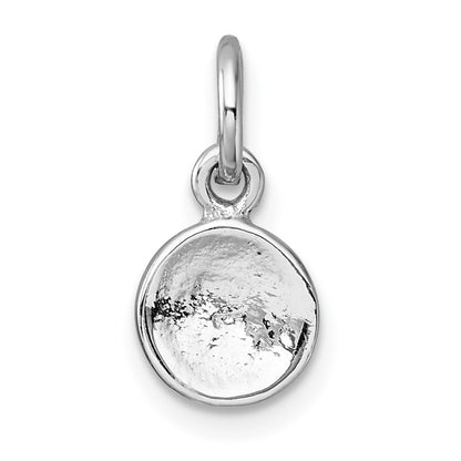 Sterling Silver Madi K Rhodium Plated Enamel Yellow Smiley Face Children's Pendant