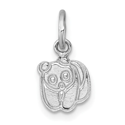 Sterling Silver Madi K Rhodium Plated Enamel Black and White Panda Children's Pendant