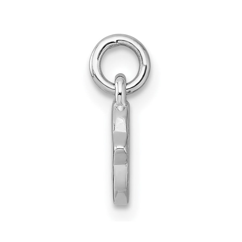 Sterling Silver Rhodium-Plated Brushed Bird Pendant