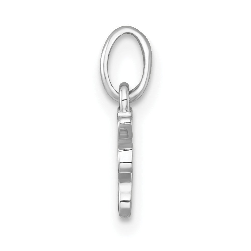 Sterling Silver Rhodium-Plated Enamel Unicorn Head Children's Pendant