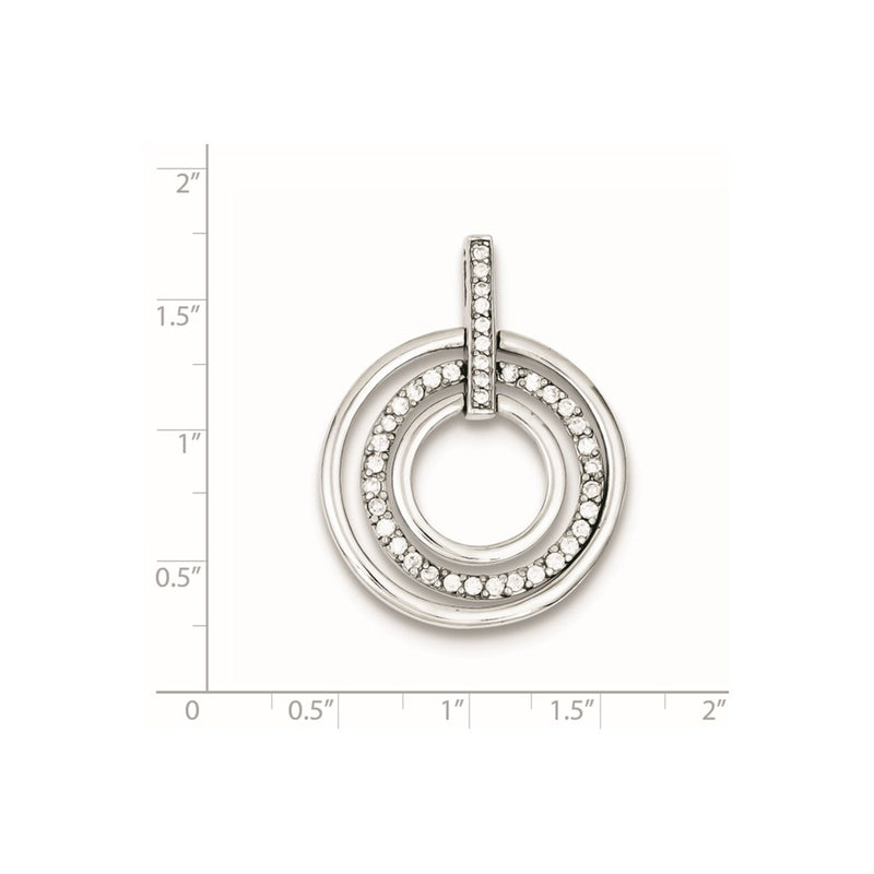 Sterling Silver Cz Fancy Pendant