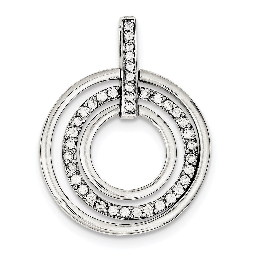 Sterling Silver Cz Fancy Pendant
