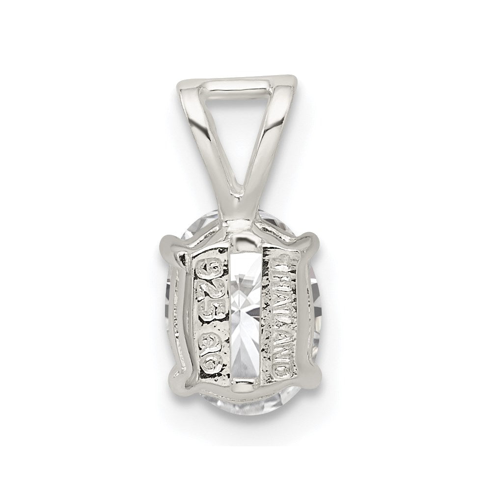 Sterling Silver Cz Pendant