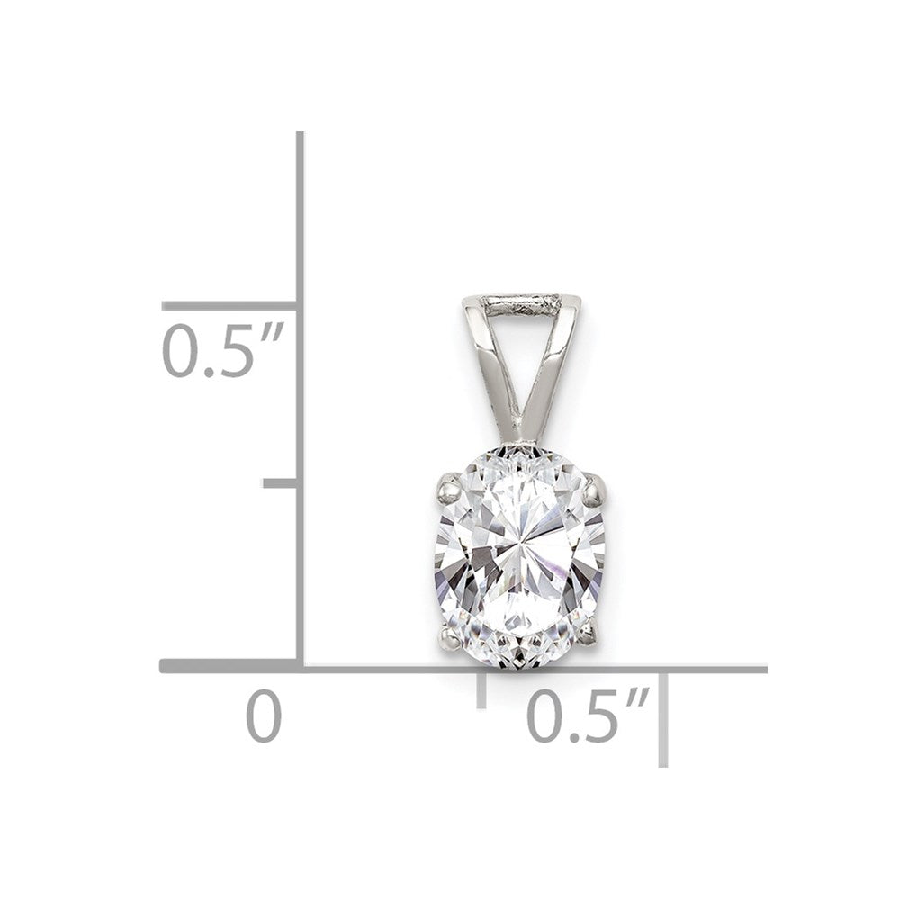 Sterling Silver Cz Pendant