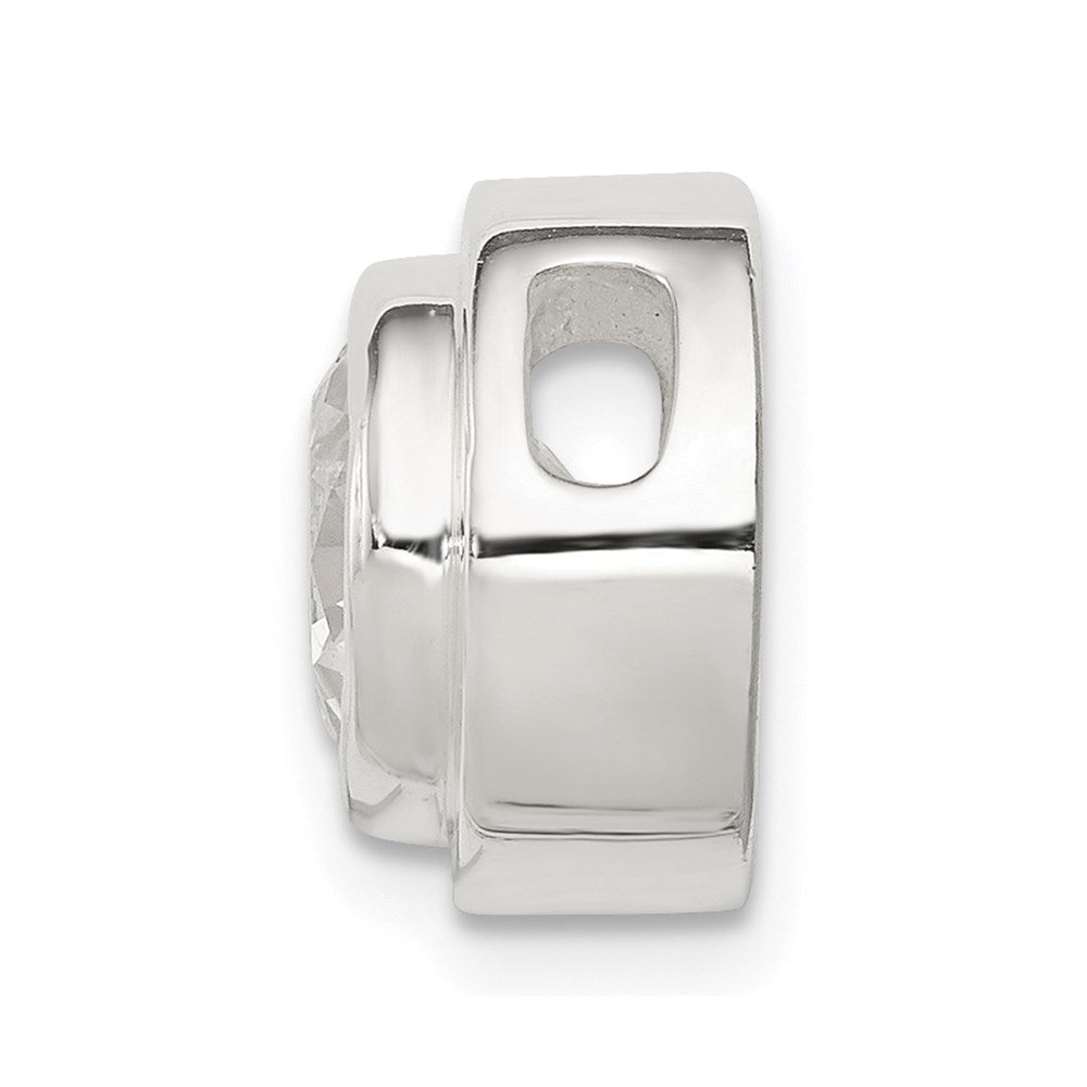 Sterling Silver 8mm Cz Round Slide