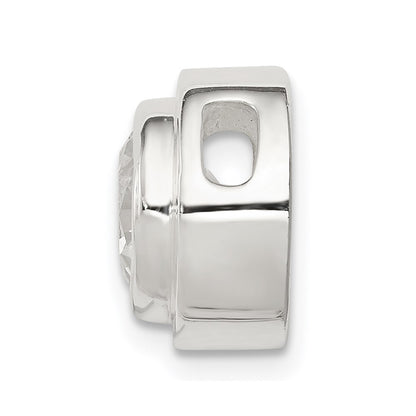 Sterling Silver 8mm Cz Round Slide