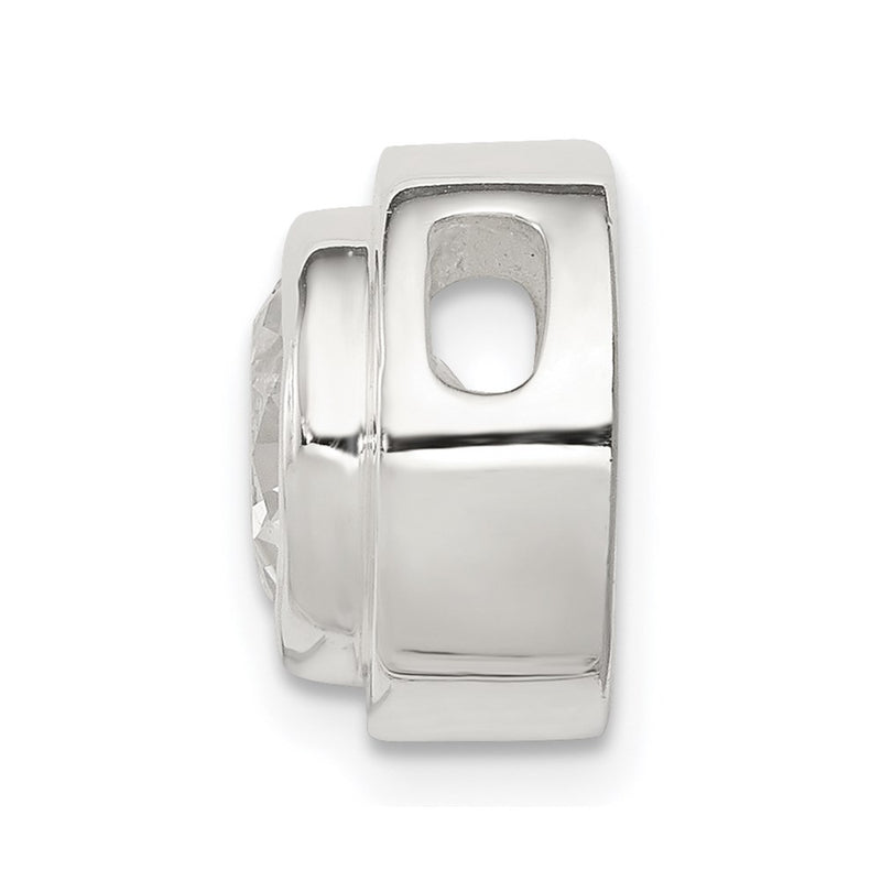 Sterling Silver 8mm Cz Round Slide