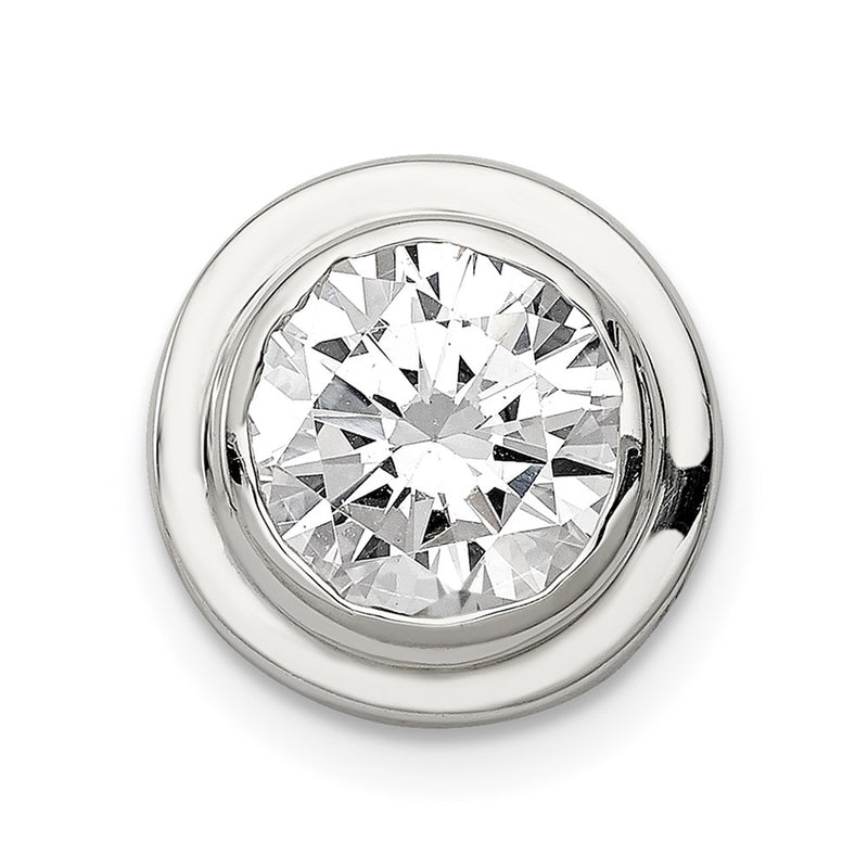 Sterling Silver 8mm Cz Round Slide