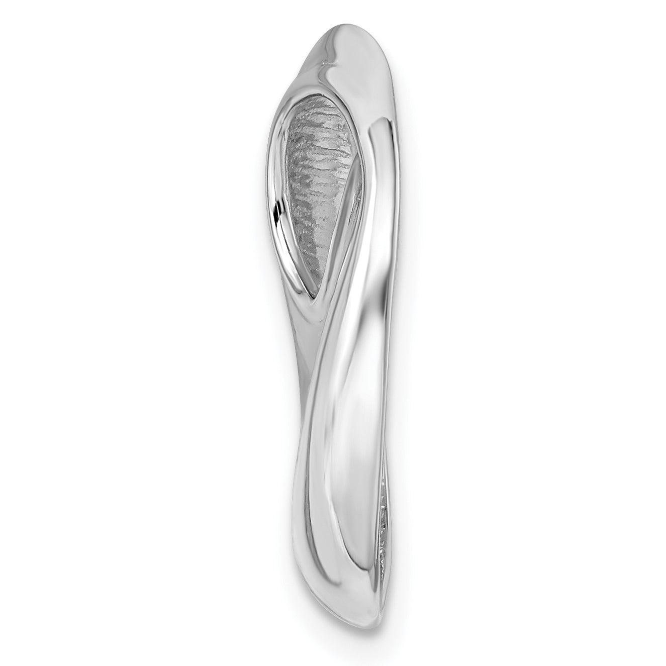 Sterling Silver Rhodium-Platedcircle Slide