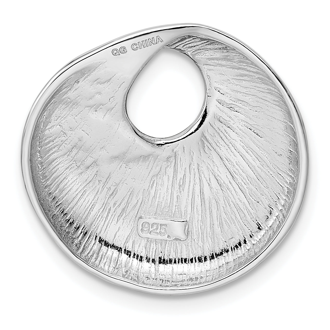 Sterling Silver Rhodium-Platedcircle Slide