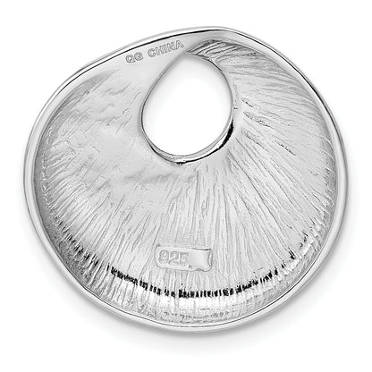 Sterling Silver Rhodium-Platedcircle Slide