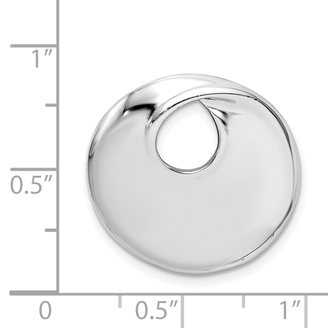 Sterling Silver Rhodium-Platedcircle Slide