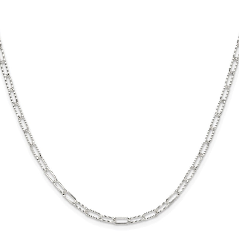Sterling Silver Rhodium-Plated Polished 2.9mm Paperclip Chain