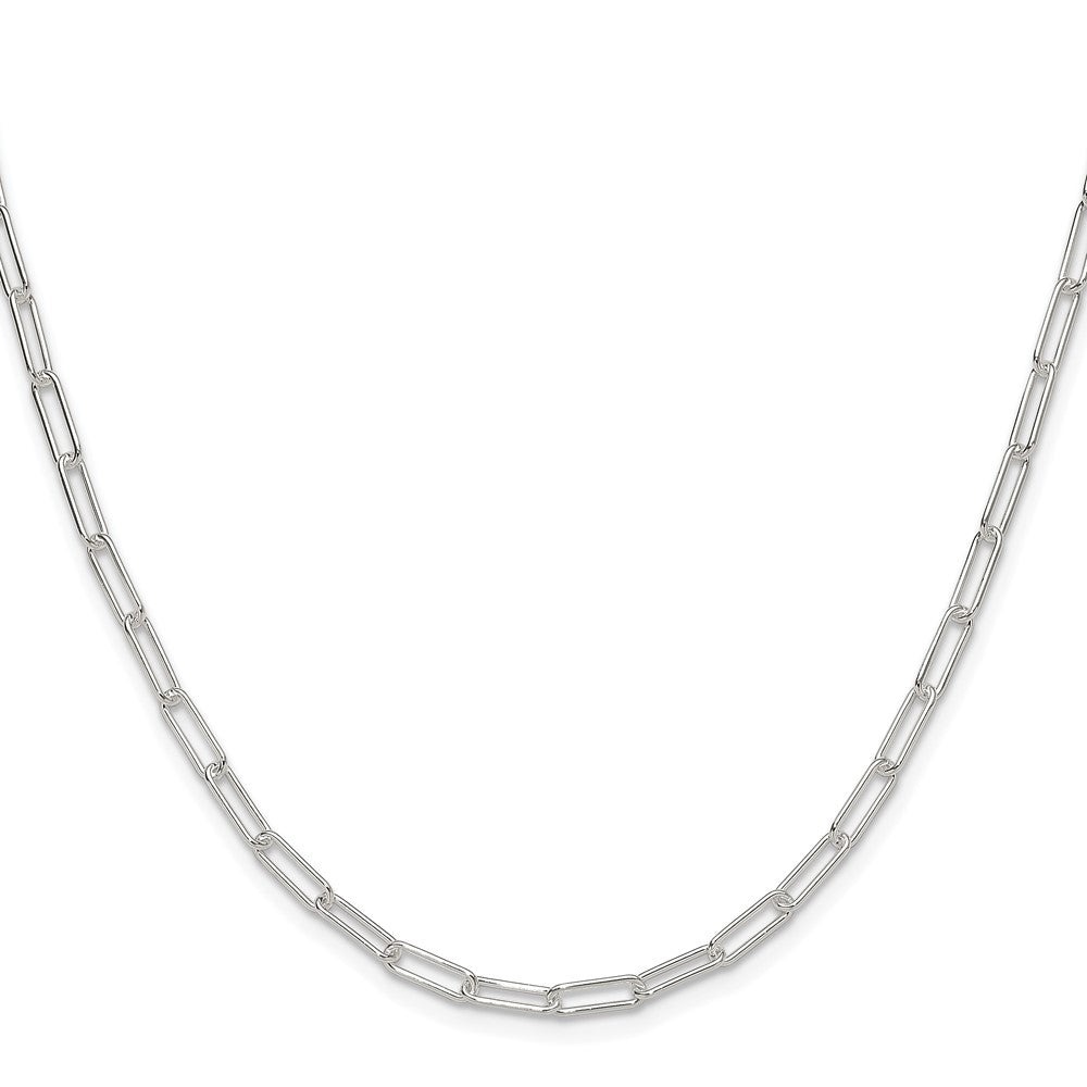Sterling Silver Rhodium-Plated Polished 3.15mm Paperclip Chain