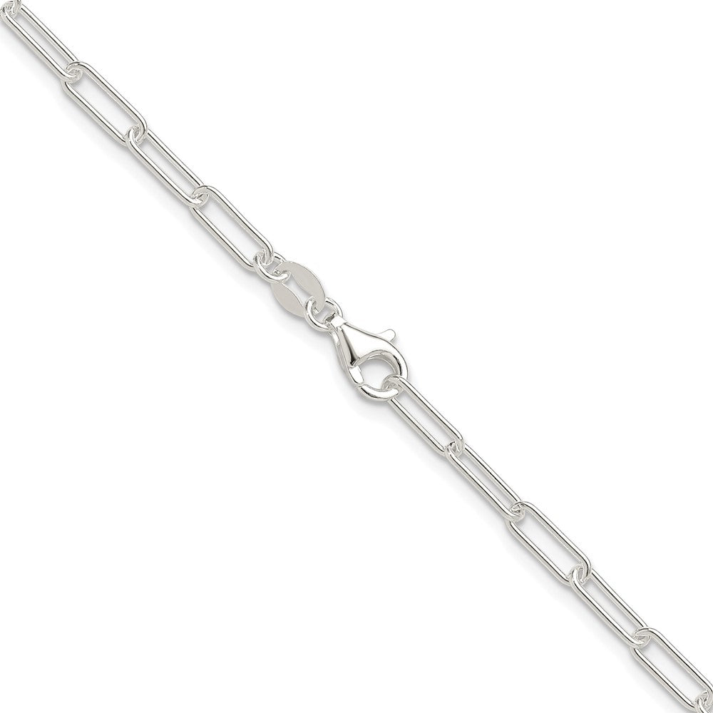 Sterling Silver Rhodium-Plated Polished 3.15mm Paperclip Chain