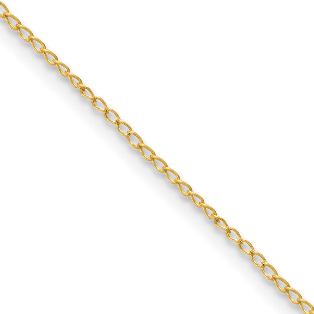 Sterling Silver Flash Gold-Plated Curb Chain Necklace
