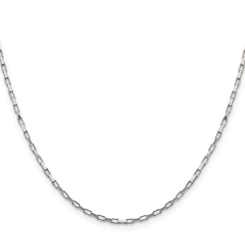 20 Inch Sterling Silver 1.65mm Elongated Box Chain Necklace