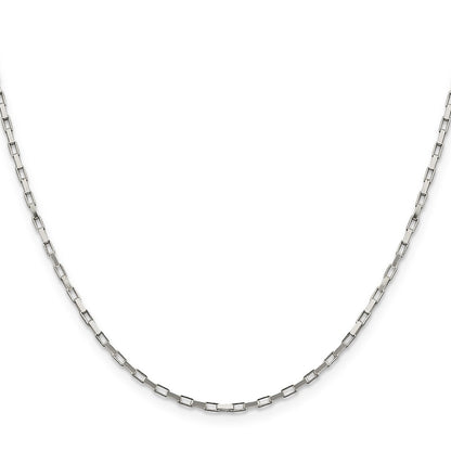 20 Inch Sterling Silver 1.65mm Elongated Box Chain Necklace