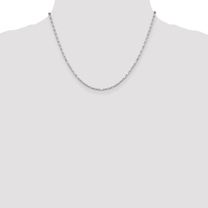 18 Inch Sterling Silver 1.65mm Elongated Box Chain Necklace