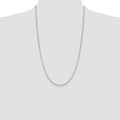 26 Inch Sterling Silver 1.65mm Elongated Box Chain Necklace